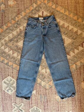 Agolde Boyfriend Jeans in Faded Blue Denim